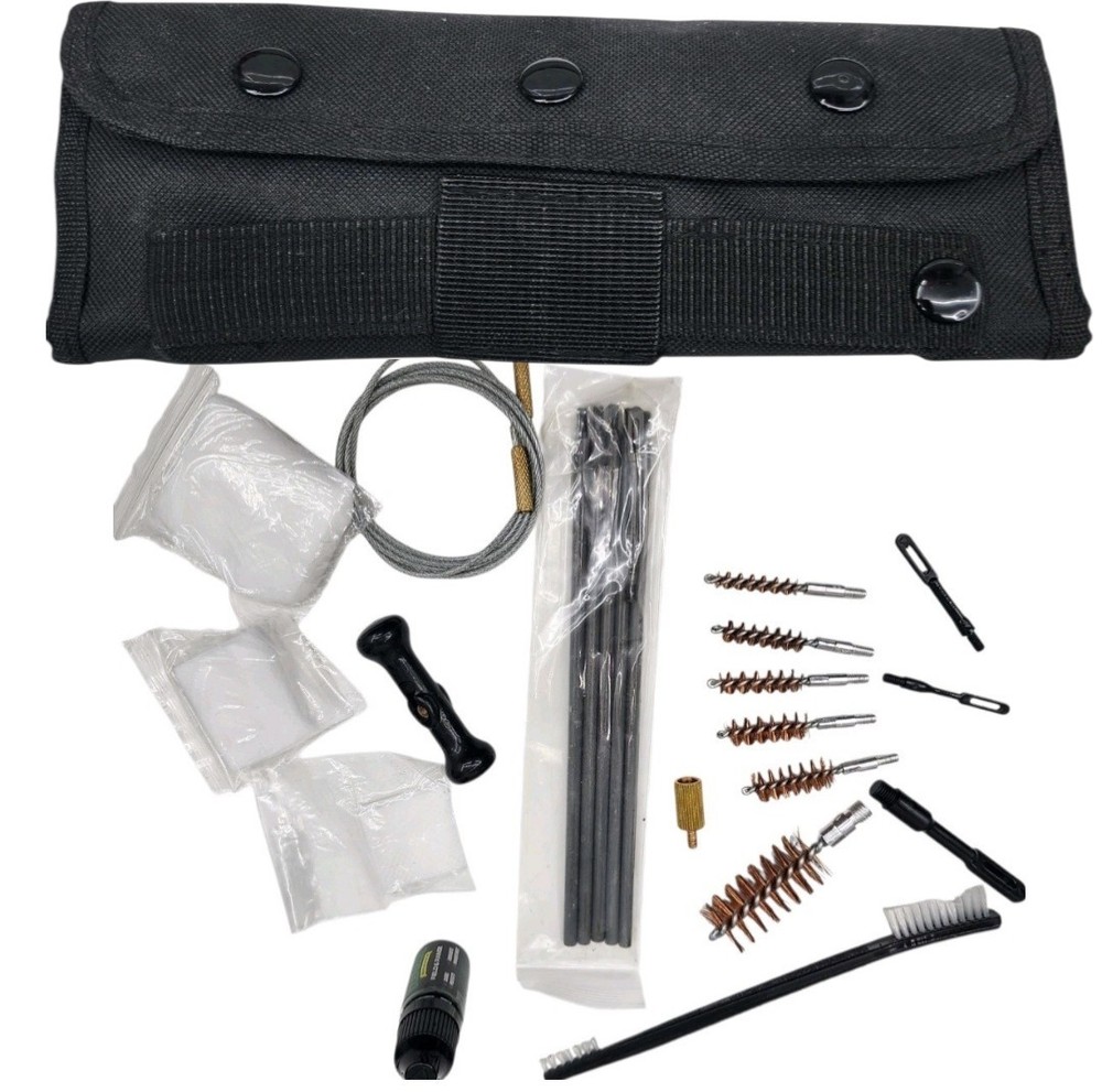 Gun Cleaning Kit Universal Tactical Nylon Pouch Brushes Cleaning Rods Tools