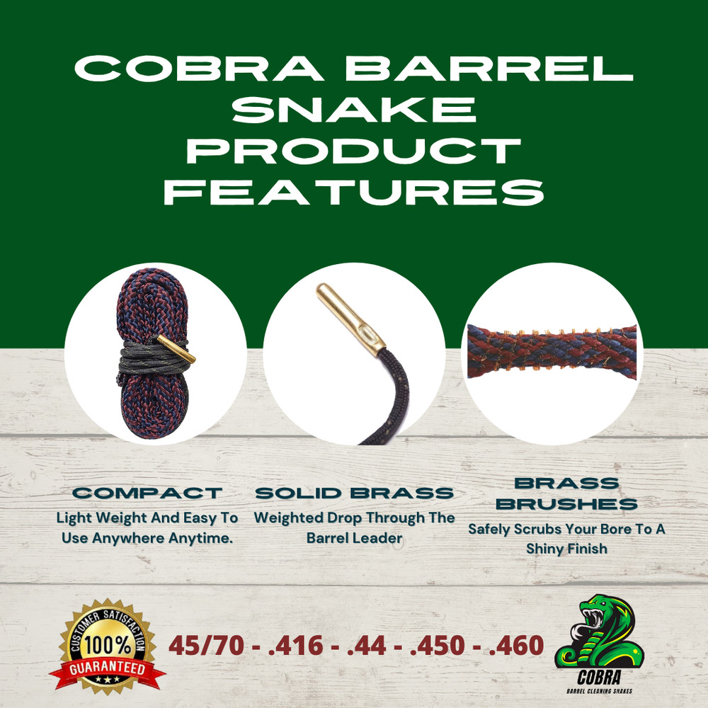 .458 Caliber Bore Cleaning Rope Kit From Cobra Barrel Cleaning Snakes