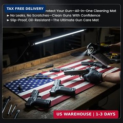24″x12″ Pistol Cleaning Mat and 100PCS 6″ Cleaning Swabs – Cleaning Mat with Sti
