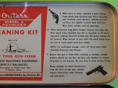 Vintage Red Metal Box Outers Gunslick Revolver Kit .22 Cal – TIN BOX + INSERT
