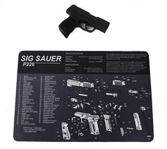 Gun Cleaning Mat for Sig Sauer P226 Breakdown Schematics Parts Diagram