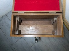 Vintage Rustic Wood Gun Cleaning Tool Box Maintenance + Caddy N49