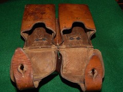 Post WW2 Serbian Army Brown Leather Ammo pouches for SKS Rifles (Yugo-Serbian)