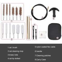 43 PCS Gun Cleaning Kit Pro Universal Pistol Rifle Shotgun Cleaner Set US
