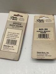 Kleen bore gun cleaning supplies, 3 phosphor bronze bore brushes, 2 patch holder