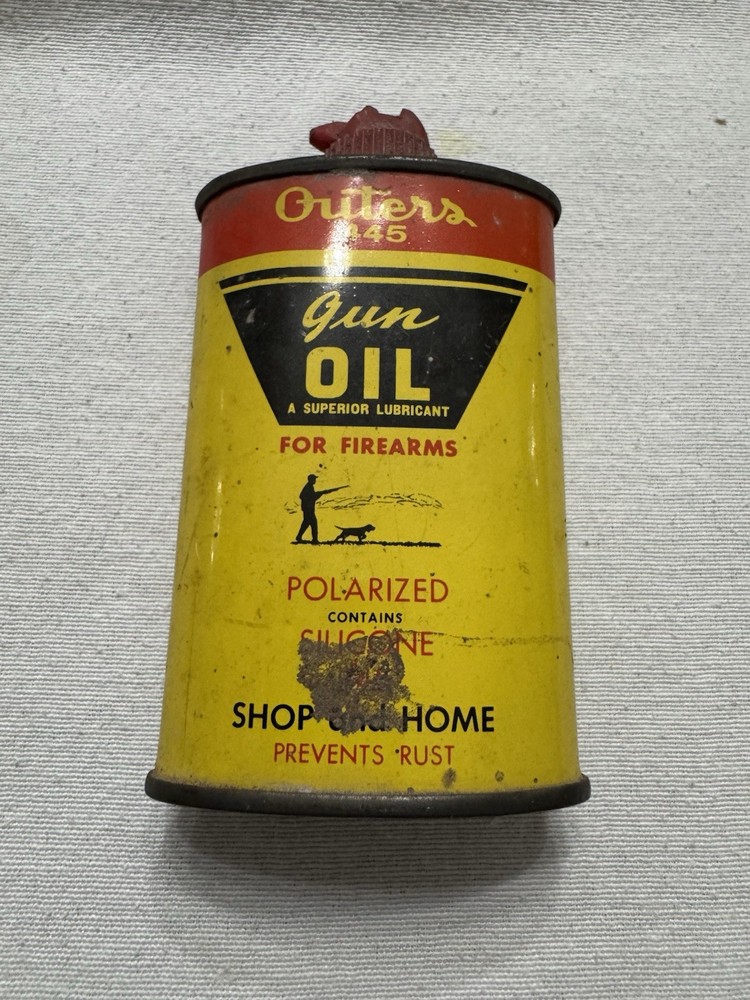 Vintage Outers 445 Gun Oil Oval 3 Oz Can/Canister Empty