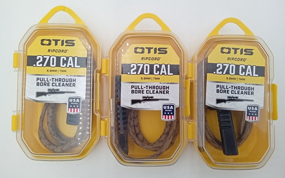 Lot of 3 Otis Ripcord Bore Cleaner .270 Cal 6.8MM/7MM Rifle