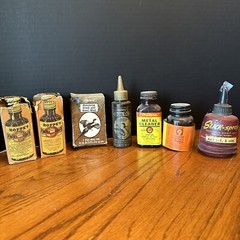 Lot Vintage HOPPE’S And OUTERS Gun Cleaning items – Solvent, Oil, Cloth And More