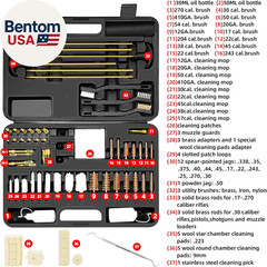 Gun Cleaning Kit, Rifle Cleaning Kit Universal for All Caliber, Pistols, Handgun