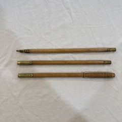 Vintage Gun Cleaning Rod Wood Brass And Metal 3 Piece Copper With Case