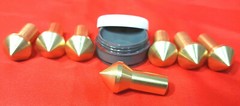 Gunsmith Tools – 7 Brass Muzzle Laps – Rifle Or Pistol Crowning+Lapping Compound