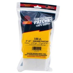 SHOOTERS CHOICE 3in Cotton 100-Pack Gun Cleaning Patches (SHF-919SQ-100)