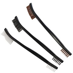 Birchwood Casey Utility Brushes – Bronze, Nylon & Stainless Brushes 3 Pack (Repl