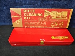 Vintage Outers Gunslick Rifle Kit No. 477 Tin 22 Cal Gun Cleaning Kit Many Parts