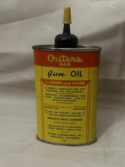 VINTAGE OUTERS 445 GUN OIL TIN 3/4 Full