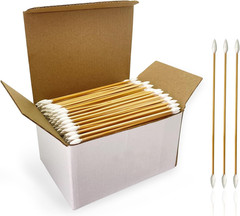 400/200 Ct 6 Inch Double-Ended Gun Cleaning Swabs with Bamboo Sticks – Ideal for