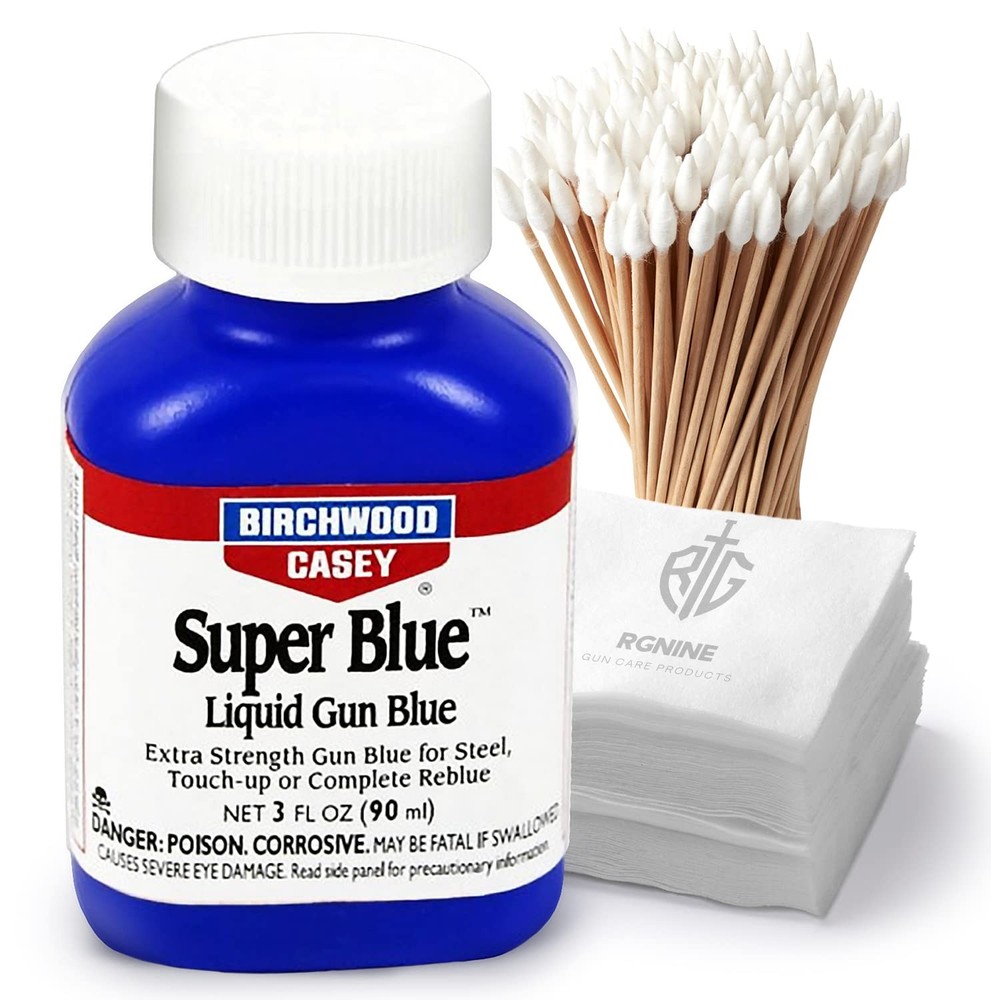 Gun Metal Blueing Kit Birchwood Casey Super Blue 3 Oz Restoring Steel Incl. 5…