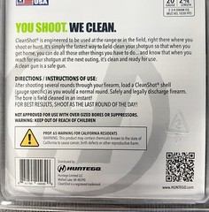 Huntego 20 Gauge CleanShot Shoot-Thru Gun Bore Cleaner 4 Pack Of Shells