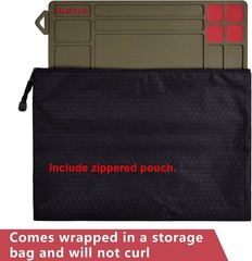 Soft Polymer Gun Cleaning Mat 15.9″ x 9.8″ with Convenient Organizer Tray