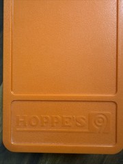 Hoppes 9 Old Vintage Gun Cleaning Kit & Storage Box Nice Orange Hard Case 1980s