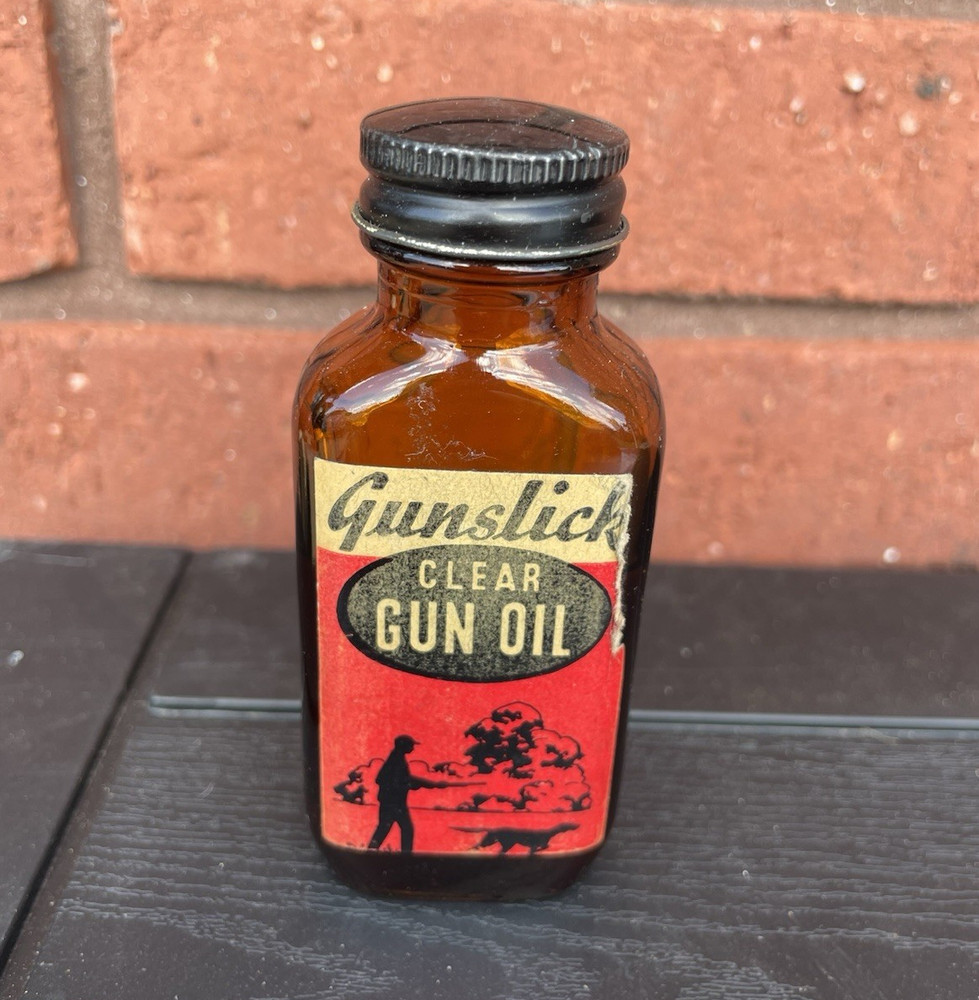 Gunslick Clear Gun Oil Lubrication Amber Glass Bottle w/ Screw Cap, 1 Pack