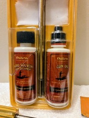 Vintage Outers Gun Cleaning Kit Nitro Solvent Oil Hoppe’s Rod Brushes & Patches