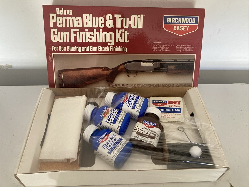 Vintage Birchwood Casey Deluxe Perma Blue & Tru-Oil Complete Finishing Kit