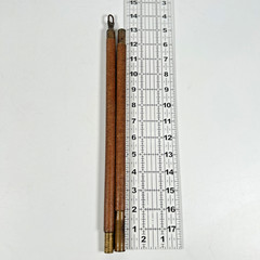 Vintage 2 Piece Brass Fitting & Wood Shotgun/Rifle Cleaning Rod Patch Loop