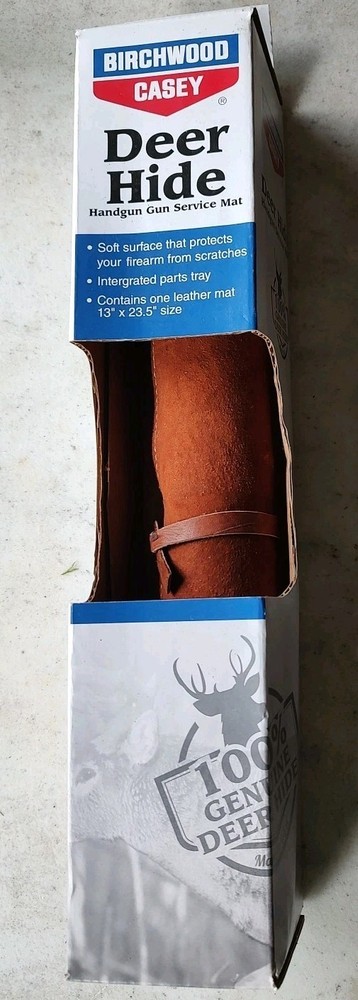 Birchwood Casey Handgun Service Cleaning Mat Brown Deer Hide 30224