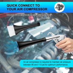 2 Nozzles Air Cleaning Gun, Dry Cleaning Gun Quickly Blasts Dust, Dirt and Grime