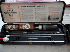 Pair of Vintage 1960s Outers Rifle Cleaning Kit, P-477, 22 Caliber in the box