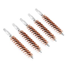 5 Pcs Bronze Bristle Bore Cleaning Brush Kit.325 Cal 8×32 Thread with 50 Patches