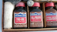 Vintage Birchwood Casey Stock Finish Kit Walnut & Perma Blue Gun Blue Kit