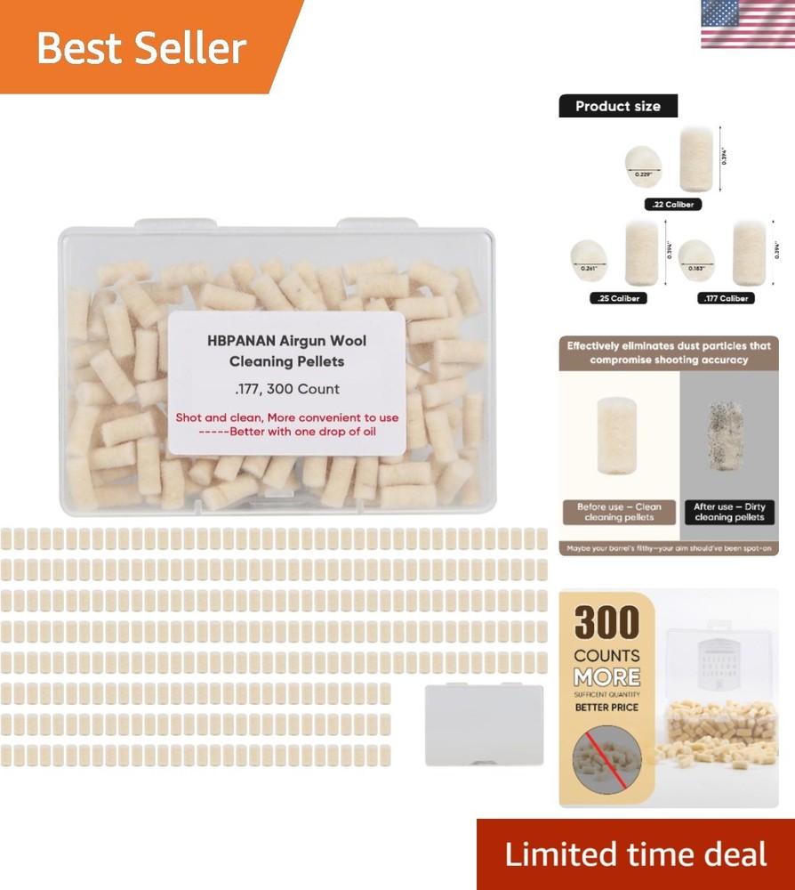 Cleaning Cotton Wool Felt Cleaning Pellets for Maintenance .22.177.25 Caliber…