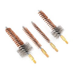 .22 .30 Cal Rifle Gun Phosphor Bristle Bronze Bore Chamber Brush Kit 50x Patches