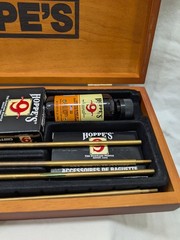 Hoppe’s No. 9 Deluxe Gun Cleaning Kit Wooden Case Bore Cleaner Solvent