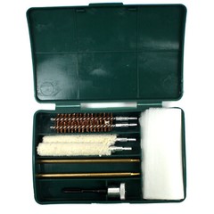 8 pc Universal Pistol Cleaning Kit Hand Gun Compact w/ Case .357 .38 9mm