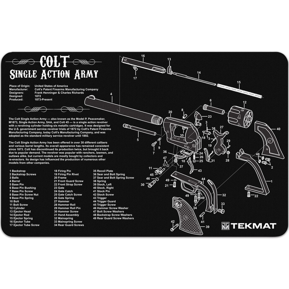 TekMat Original Gun Cleaning Mat – 17″ X 11″ – Colt Sinlge Action Army