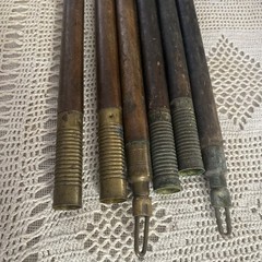 2 Vintage Wood & Brass 3 Piece Shotgun Cleaning Rods