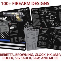 TekMat Thin Blue Line Punisher Gun Cleaning Mat, Black