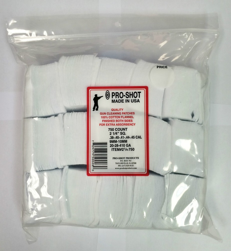 Pro Shot 750 Count Shot Gun 2 1/4″” Square Patches for 20 Gauge