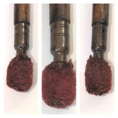 Vintage Antique 37″ Hickory Wood 3-Piece Shotgun Cleaning Rod Brass Fittings
