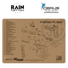 Sig Sauer P365 FUSE Schematic Handgun Mat FDE