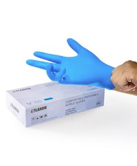 LANON Nitrile Gloves – Food-Safe, Chemical Resistant, Powder-Free, Textured, Sma