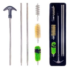 12GA Shotgun Cleaning Kit Nylon Stainless Steel Cotton Mop Swab Gun Brush Tools