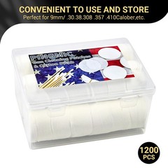 1200PCS Thick Gun Cleaning Patches with Storage Box, 2″ Gun Cleaning Pads – f…