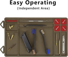 Soft Polymer Gun Cleaning Mat 15.9″ x 9.8″ with Convenient Organizer Tray