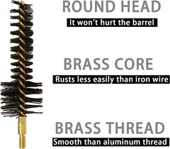 .308 Caliber Gun Cleaning Set: Nylon and Brass Brushes for Perfect Maintenance
