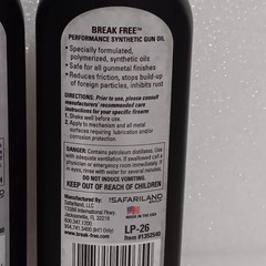 (2) Break Free Performance Synthetic Gun Oil Spray 6 oz. The Ultimate Lubricant