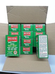 Ballistol Case of 12-10pc box of Multi Purpose Gun Cleaning wipes-Preserving Oil